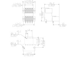 Вилочный разъем, соединение под пайку SLD 3.50V/30/90F 3.2SN OR BX (1890840000)