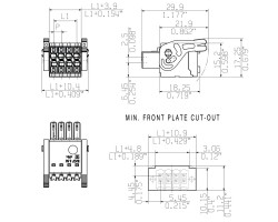 Гнездовой разъем с пружинным соединением B2CF 3.50/34/180LH SN BK BX (1375870000)