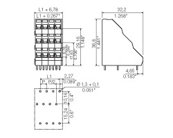 Клемма печатной платы LM3RZF 5.08/48/135 3.5SN OR BX (1758050000)