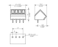 Вилочный разъем, соединение под пайку SC-SMT 3.81/12/135G 3.2SN BK BX (1977730000)