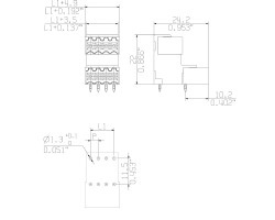 Вилочный разъем, соединение под пайку SLD 3.50V/30/90G 3.2SN OR BX (1890640000)