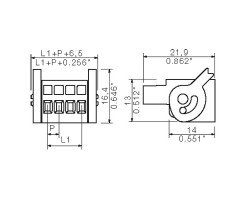 Розеточный разъем с пружинным соединением BLZF 3.50/03/180LH SN OR BX (1691580000)