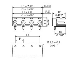 Вилочный разъем, соединение под пайку SL 7.62/02/90 3.2SN OR BX (1624150000)