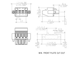 Розеточный разъем с винтовым соединением BLZP 5.08HC/15/90F SN OR BX (1949930000)