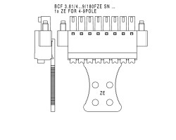 Гнездовой разъем с пружинным соединением BCF 3.81/10/180FZE SN OR BX (1236020000)