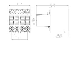 Розеточный разъем с пружинным соединением B2L 3.50/36/180 SN OR BX (1747920000)