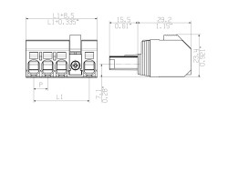 Розеточный разъем с пружинным соединением BVF 7.62HP/05/180MSF4 SN BK BX (1060690000)