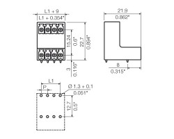 Вилочный разъем, соединение под пайку SCDV-THR 3.81/16/90G 3.2SN BK BX (1033560000)