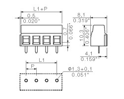 Клемма печатной платы LS 5.08/05/90 3.5SN OR BX (1912560000)