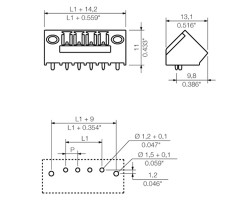 Вилочный разъем, соединение под пайку SC-SMT 3.81/04/135LF 3.2 SN BK BX (1978100000)