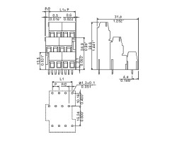 Клемма печатной платы LM3R 5.08/48/90 3.5SN OR BX (1769760000)