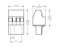 Розеточный разъем с винтовым соединением BL 3.50/04/90 SN BK BX (1638800000)