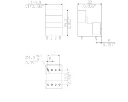 Вилочный разъем, соединение под пайку SLD 3.50V/14/180G 3.2SN OR BX (1891210000)