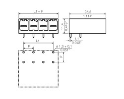 Вилочный разъем, соединение под пайку SV 7.62HP/02/90G 3.5SN BK BX (1930270000)