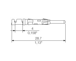 Обжимной контакт CSL1,6E14-12 AU,75 I3,5 (1428700000)