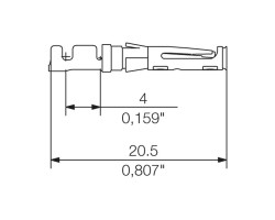 Обжимной контакт CB1,6E26-24 SN I1,4 (1421900000)