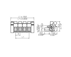 Розеточный разъем с винтовым соединением BLZ 7.62HP/07/180LR SN OR BX (1164880000)