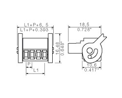 Розеточный разъем с винтовым соединением BL 3.50/14/180LH SN OR BX (1687770000)