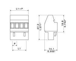 Розеточный разъем с винтовым соединением BLZP 5.00HC/17/90 SN OR BX (1957910000)