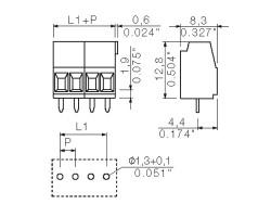 Клемма печатной платы LM 3.50/09/90 3.2SN OR BX (1845080000)