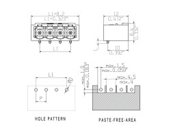 Вилочный разъем, соединение под пайку SL-SMT 5.00HC/18/90G 3.2SN BK BX (1840280000)