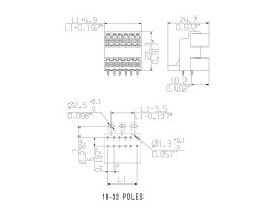 Вилочный разъем, соединение под пайку SLD 3.50/18/90G 3.2SN OR BX (1633650000)