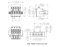 Розеточный разъем с пружинным соединением BLF 5.00HC/04/90F SN OR BX (1980660000)