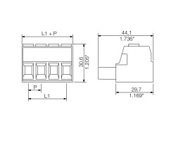 Розеточный разъем с винтовым соединением BUZ 10.16HP/04/180 AG TGY PRT (1340440000)