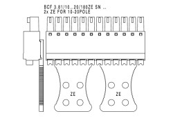 Гнездовой разъем с пружинным соединением BCF 3.81/14/180ZE SN OR BX (1235900000)