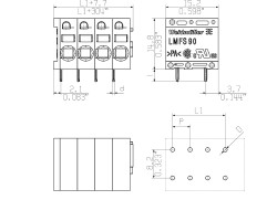 Клемма печатной платы LMFS 5.08/14/90 3.5SN OR BX (1331090000)