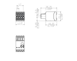 Гнездовой разъем с пружинным соединением B2CF 3.50/18/180 SN BK BX (1277540000)