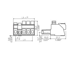 Розеточный разъем с винтовым соединением BVZ 7.62IT/03/180MF2 SN BK BX (1156720000)