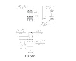 Вилочный разъем, соединение под пайку SLD 3.50/08/90 3.2SN OR BX (1633370000)