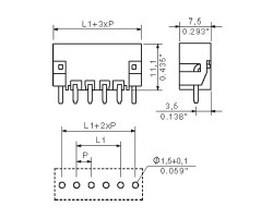 Вилочный разъем, соединение под пайку SL-SMT 3.50/13/180LF 3.2SN BK BX (1842650000)