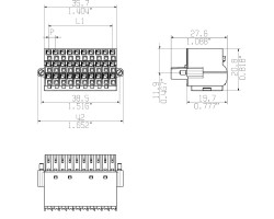 Розеточный разъем с пружинным соединением BL-I/O 3.50/30F PNP LED SN LTGY BX (1965970000)