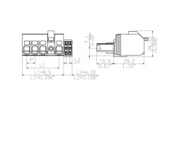 Розеточный разъем с пружинным соединением BVF 7.62HP/05/180MF4 BCF/06R SN BK BX (1081760000)