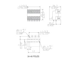 Вилочный разъем, соединение под пайку SLD 3.50/42/90 3.2SN OR BX (1633540000)