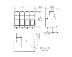 Клемма печатной платы LUP 10.16/05/90V 5.0SN BK BX (1193010000)