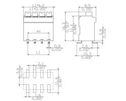 Клемма печатной платы LSF-SMD 3.50/08/180 SN BK RL (1250430000)