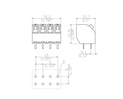 Клемма печатной платы LSF-SMT 5.08/07/135 3.5SN BK RL (1888870000)