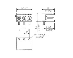 Вилочный разъем, соединение под пайку SL-SMART 5.0XHC/03/90 1.5SN BK RL (1812440000)