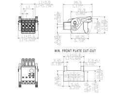 Гнездовой разъем с пружинным соединением B2CF 3.50/36/180LR SN OR BX (1278210000)