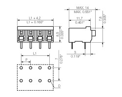 Клемма печатной платы LSF-SMT 5.00/06/90 1.5SN BK RL (1876300000)