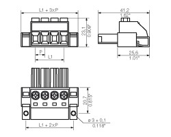 Розеточный разъем с винтовым соединением BVZ 7.62HP/04/180SFC SN BK BX (1929760000)