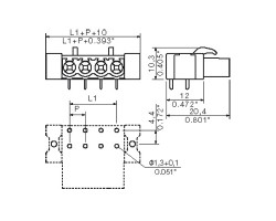 Розеточная колодка с соединением под пайку BLL 5.08/07/90FI 3.2SN OR BX (1843800000)