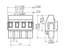 Розеточный разъем с винтовым соединением BLZ 7.50/10/270B SN OR BX (1702530000)