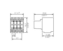 Розеточный разъем с пружинным соединением B2L 3.50/14/180QV7 SN BK BX (1944630000)