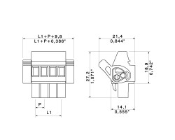 Розеточный разъем с винтовым соединением BLZP 5.00HC/16/270LH SN OR BX (1961300000)