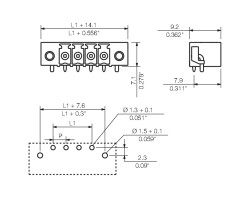 Вилочный разъем, соединение под пайку SC-SMT 3.81/03/90LF 1.5SN BK BX (1862580000)