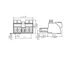 Розеточный разъем с винтовым соединением BVZ 7.62IT/03/180MF3 SN BK BX (1156730000)